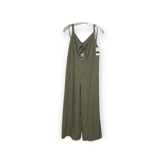Line & Dot Revolve Medium Green Striped Chest Cutout Iona Jumpsuit NEW WITH TAGS - Picture 4 of 9